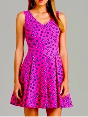 Lilly Pulitzer Clove Dress Cheetah Print Style 61465 Sz 6 Sleeveless Mambo Pink